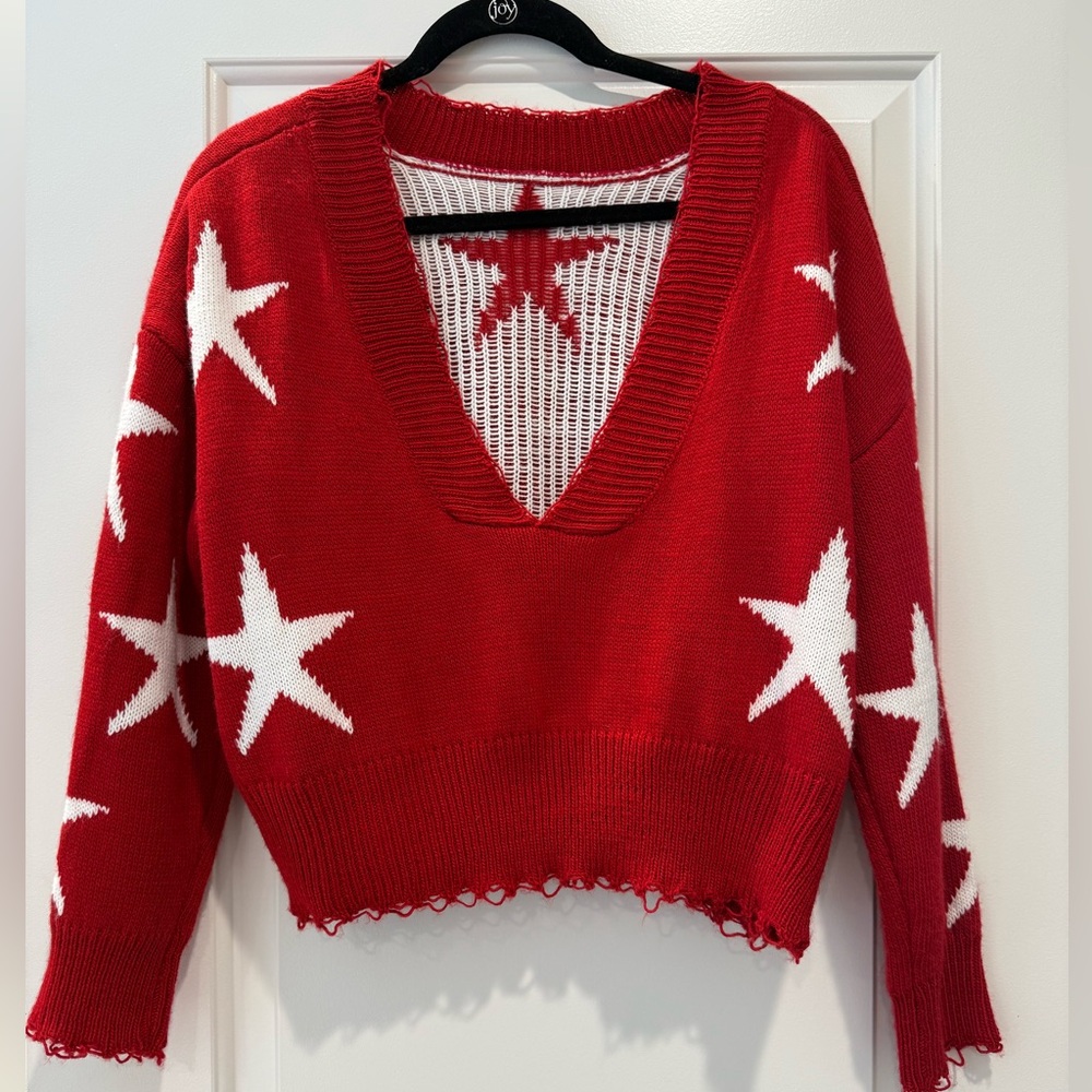 Cropped Star Sweater